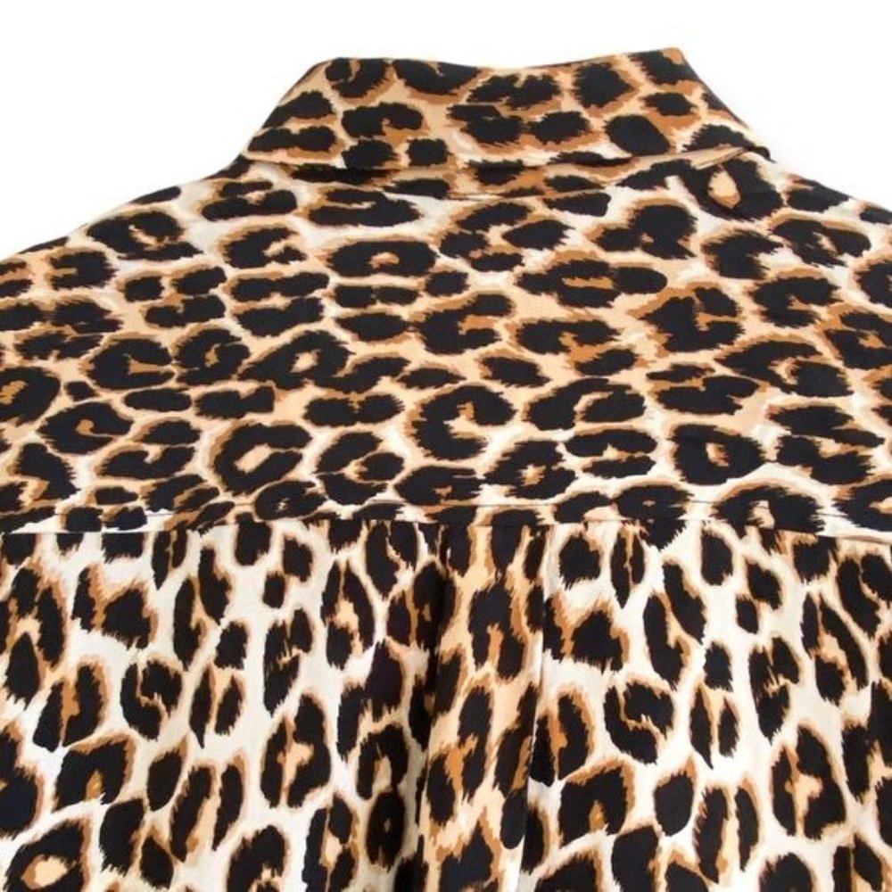 NWT Equipment Slim Signature Silk Shirt in Anima Print, Size M - Picture 4 of 9